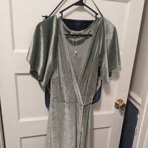 Baltic Born Meghan Sage wrap velvet dress